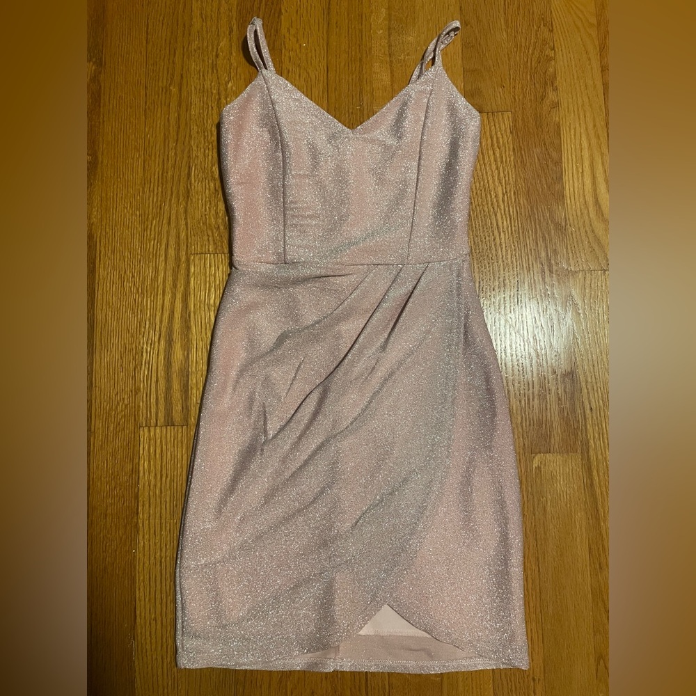 Francesca’s Glittery Pink Mini Dress